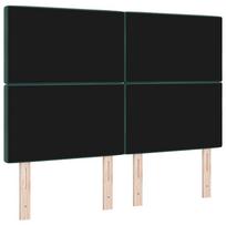 miegamojo lova 160 cm zalia - vidaXL Lovos galvūgalis su kristalų mygtukais, tamsiai žalias (Dark Green), 160 cm, aksomas - 6 nuotrauka