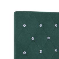miegamojo lova 160 cm zalia - vidaXL Lovos galvūgalis su kristalų mygtukais, tamsiai žalias (Dark Green), 160 cm, aksomas - 7 nuotrauka