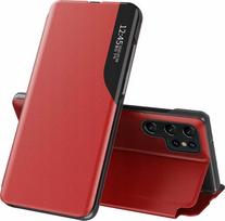 Hurtel Eco Leather View Case Samsung Galaxy S25 Ultra - Raudonas (Red)