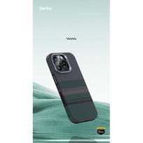 telefonas mygtukai - Benks Dėklas Magnetic Armor Pro Aurora Kevlar 600D skirtas Apple iPhone 16 Pro - Juodas (Black) - 1 nuotrauka