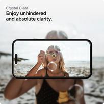 Spigen "ALM Glass FC" Grūdintas Stiklas Apple iPhone 15 Pro Max - Juodas (Black) - 2 vnt.