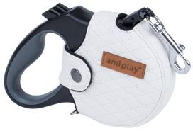 Automatinis pavadėlis Amiplay Cambridge, baltas, XL 5m