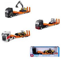 BBURAGO 1:43 Žaislinis vilkikas Haulers Construction, Volvo asortimentas