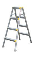 Kopėčios HERVIN EQUIPMENT CL-WPL24, aliuminės, dvipusės, 2 x 4 pakopų
