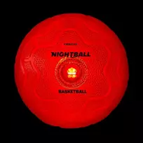 TANGLE NIGHTBALL Tamsoje šviečiantis krepšinio kamuolys, 25 cm, raudonas (Red)