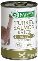 NATURES PROTECTION Neutered Z Indykiem Łososiem I Ryżem 400 g