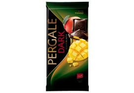 Juodasis šokoladas PERGALĖ su mangų įdaru, 100 g