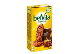 Kakaviniai sausainiai BELVITA COCOA su šokolado gabalėliais, 300 g