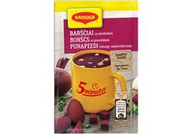 Tirpi barščių sriuba MAGGI 5 MINUTES su skrebučiais, 16 g