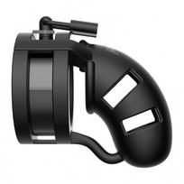 Shots ManCage Model 18 - Silikoninis skaistybės narvas 9 cm Juodas (Black)
