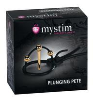 Mystim Plunging Pete Šlaplės elektrostimuliacijos prietaisas Juodas (Black)