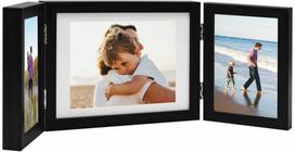 vidaXL Trigubas rėmelis-koliažas 22x15cm+2x(10x15cm), Juodas (Black)