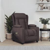 Fotelis VLX Massage Reclining 3073651, tamsiai ruda, 86 cm x 67 cm x 100 cm