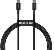 5a usb c laidas - Kabelis Baseus Superior Series Cable USB-C to USB-C, 100W, 1m, juodas - 1 nuotrauka