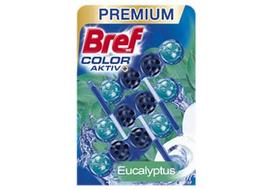 WC valiklis-gaiviklis BREF COLOR AKTIV EUCALYPTUS (3 vnt.), 150 g