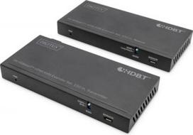 hdmi 4k 60hz - Digitus DS-55526 4K HDBaseT HDMI KVM Extender Set, 150 m, Juodas (Black) - 1 nuotrauka