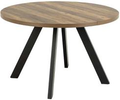 Valgomojo stalas Zalida, ąžuolo/juoda (Oak/Black), 120-210x120x75 cm