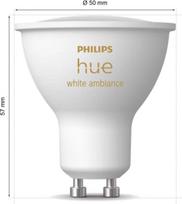 philips hue gu10 - Philips Hue Smart Spotlight, GU10, 4.2 W, šiltai balta - šaltai balta, 2 vnt. - 2 nuotrauka