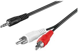 Goobay 51652 Garso kabelis 10m 3.5mm - 2xRCA Juodas (Black)