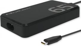 Qoltec 52421 Įkroviklis 65W PD 5-20V 3.25A USB-C 3.1 (Juodas)