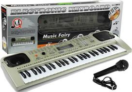 vaikiskas pianinas - Lean Toys MQ807 Vaikiškas muzikinis sintezatorius su USB mikrofonu - 1 nuotrauka