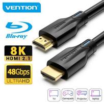 hdmi cable 8k 120hz - Vention HDMI 2.1 kabelis AANBF 1m 8K Juodas (Black) - 1 nuotrauka
