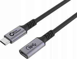 usb c 3 2 gen 2 kabelis - MicroConnect USB-C ilginamasis kabelis USB3.2CC1EX 1m 100W Juodas (Black) - 1 nuotrauka