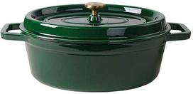 Zyle Ovalus emaliuotas ketaus puodas ZY040GRKI, žalias (Green), 7,8 l