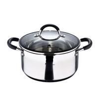 Masterpro Foodies BGMP-1502-BK Nerūdijančio plieno puodas su dangčiu, 5 l, Juodas (Black)