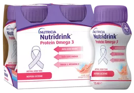 NUTRICIA NUTRIDRINK PROTEIN OMEGA 3, mangų ir persikų skonio, 125 ml, 4 vnt.