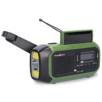 fm radijo imtuvas su baterijomis - Nedis RDDBCR2000GN Radijas DAB+ FM su saulės baterijomis, Žalias (Green) - 1 nuotrauka