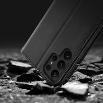 samsung s23 plus case - Dux Ducis Hivo dėklas Samsung Galaxy S23 atverčiamas dangtelis dėklas stovas RFID blokuojantis rudas - 9 nuotrauka