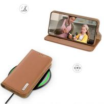 samsung s23 plus case - Dux Ducis Hivo dėklas Samsung Galaxy S23 atverčiamas dangtelis dėklas stovas RFID blokuojantis rudas - 21 nuotrauka