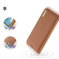 samsung s23 plus case - Dux Ducis Hivo dėklas Samsung Galaxy S23 atverčiamas dangtelis dėklas stovas RFID blokuojantis rudas - 24 nuotrauka