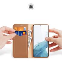 samsung s23 plus case - Dux Ducis Hivo dėklas Samsung Galaxy S23 atverčiamas dangtelis dėklas stovas RFID blokuojantis rudas - 26 nuotrauka