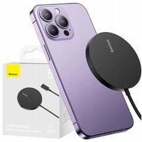 belaidis ikroviklis - Baseus Simple Mini3 Magnetinis Belaidis Įkroviklis 15W Juodas (Black) - 1 nuotrauka