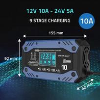 battery charger - Qoltec 52482 Išmanusis STD AGM GEL LiFePO4 įkroviklis - 12 nuotrauka