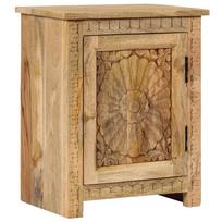 mango mediena - Naktinis staliukas VLX Solid Mango Wood 247942, rudas, 30x40x50 cm - 1 nuotrauka