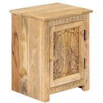 mango mediena - Naktinis staliukas VLX Solid Mango Wood 247942, rudas, 30x40x50 cm - 4 nuotrauka