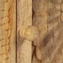mango mediena - Naktinis staliukas VLX Solid Mango Wood 247942, rudas, 30x40x50 cm - 8 nuotrauka