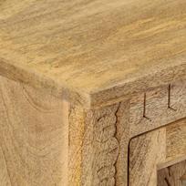 mango mediena - Naktinis staliukas VLX Solid Mango Wood 247942, rudas, 30x40x50 cm - 9 nuotrauka