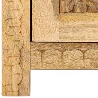 mango mediena - Naktinis staliukas VLX Solid Mango Wood 247942, rudas, 30x40x50 cm - 10 nuotrauka