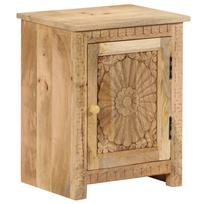 mango mediena - Naktinis staliukas VLX Solid Mango Wood 247942, rudas, 30x40x50 cm - 11 nuotrauka