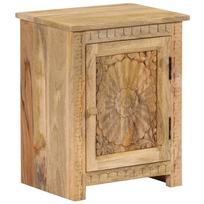 mango mediena - Naktinis staliukas VLX Solid Mango Wood 247942, rudas, 30x40x50 cm - 12 nuotrauka