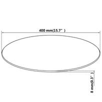 stiklas apvalus - vidaXL Stalviršis, grūdintas stiklas, apvalus, 400 mm - 4 nuotrauka