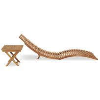 lauko stalas tikmedzio - Lauko baldų komplektas VLX Sun Lounger 310666 - 3 nuotrauka