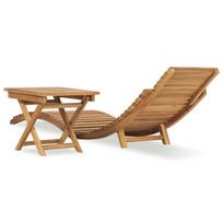 lauko stalas tikmedzio - Lauko baldų komplektas VLX Sun Lounger 310666 - 4 nuotrauka