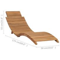 lauko stalas tikmedzio - Lauko baldų komplektas VLX Sun Lounger 310666 - 10 nuotrauka