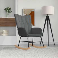kede fotelis - Fotelis VLX Rocking 289538, tamsiai pilka, 80.5 cm x 61 cm x 89 cm - 1 nuotrauka