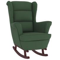 supama kede supamas kreslas - vidaXL Supamoji kėdė su atlošu, tamsiai žalias (Dark Green) - 2 nuotrauka